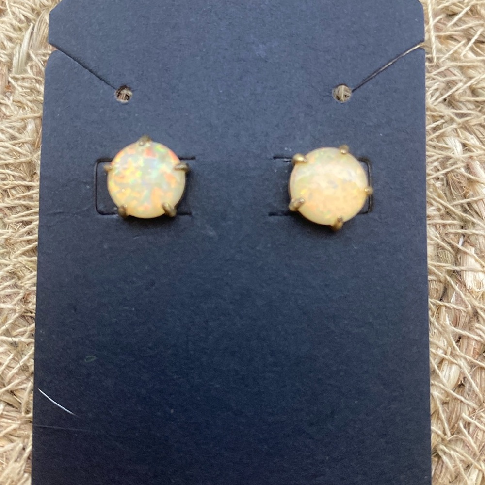 Faux opal earrings